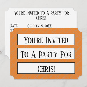 Großdruck-Einladungs-Diamantserif-Schablone Einladung