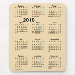 Großdruck-Feiertags-Weizen-Kalender 2018 durch Mousepad