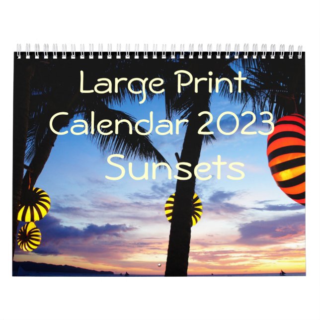 Großdruck-Kalender 2014 - Sonnenuntergänge Kalender (Titelbild)