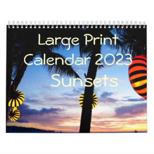Großdruck-Kalender 2014 - Sonnenuntergänge Kalender