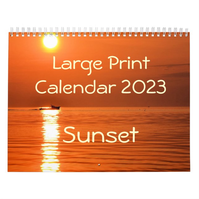 Großdruck-Kalender 2015 - Sonnenuntergang Kalender (Titelbild)