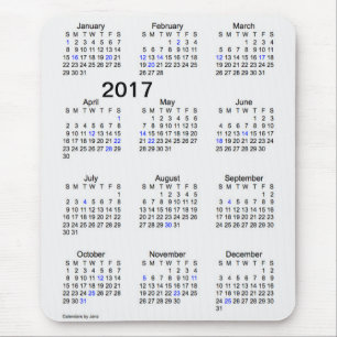 Großdruck-Rauch-Feiertags-Kalender 2017 durch Janz Mousepad