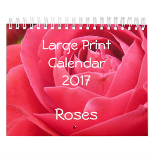 Großdruckkalender 2017 Rosen Klein Kalender