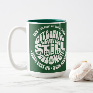Große 16 oz Kaffeetasse: Grün und Weiß Zweifarbige Tasse