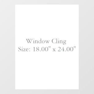 Größe: 18,00" x 24,00", Stil: Undurchsichtig Fensteraufkleber