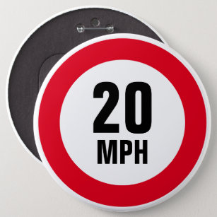 Große 20-mph-Schaltflächen für die Höchstgeschwind Button