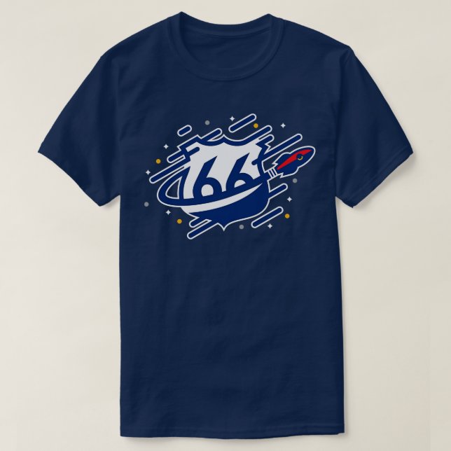 Große 66 Rot T-Shirt (Design vorne)