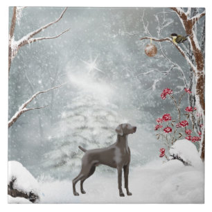Große (6" X 6") Keramik Weimaraner Fliese