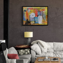 Große abstrakte Acrylmalerei