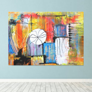 Große abstrakte Acrylmalerei Leinwanddruck
