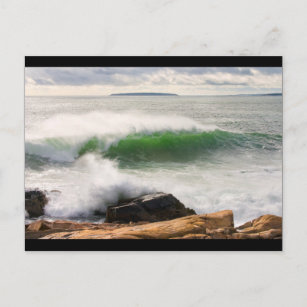 Große Abstürze Seascape Acadia Nationalpark Postkarte