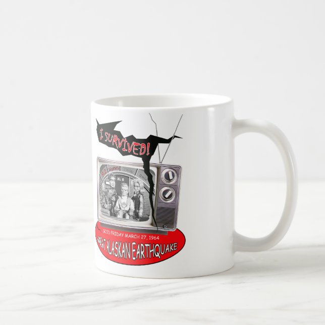 Große alaskische Erdbeben 1964 ~ Feuerkugel XL5 Kaffeetasse (Rechts)
