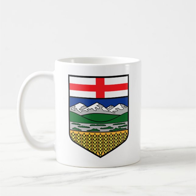 Große Alberta Flag Wappen-Tasse Kaffeetasse (Links)