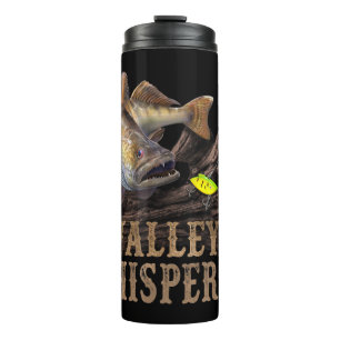 Große Allee mit Zeichnend Fischerhut: Walleye W Thermosbecher