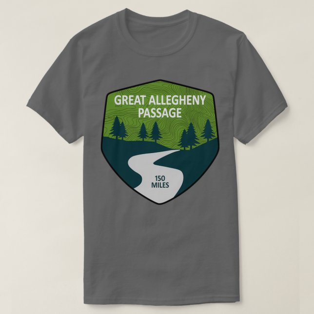 Große Allegheny Passage   (2)  T-Shirt (Design vorne)