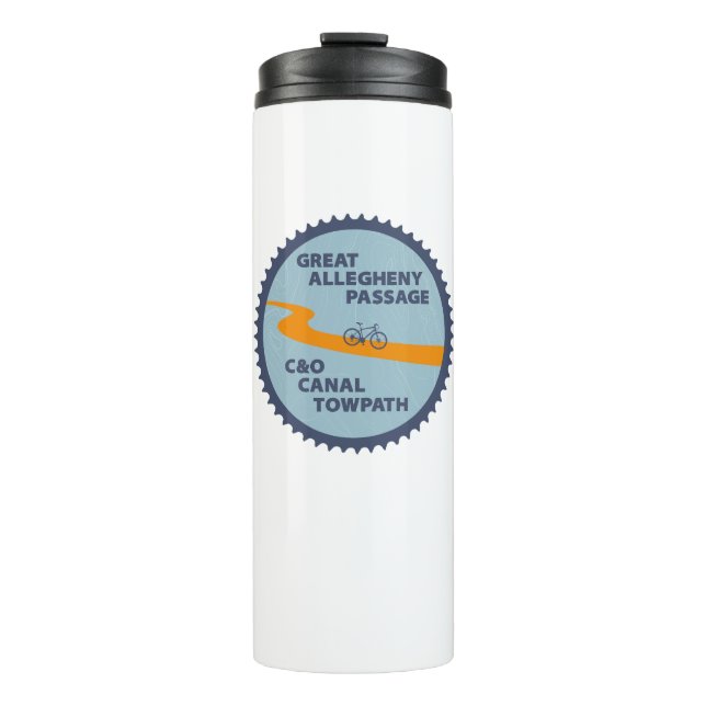 Große Allegheny-Passage C&O-Kanalring Thermosbecher (Vorderseite)