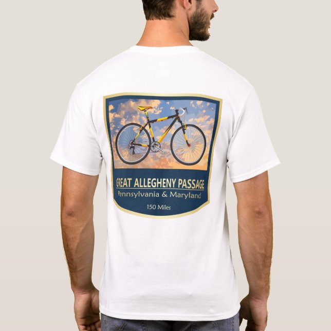Große Allegheny Passage (Fahrrad2) 2 T-Shirt (Rückseite)