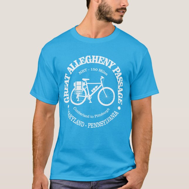 Große Allegheny Passage (Fahrrad) T-Shirt (Vorderseite)