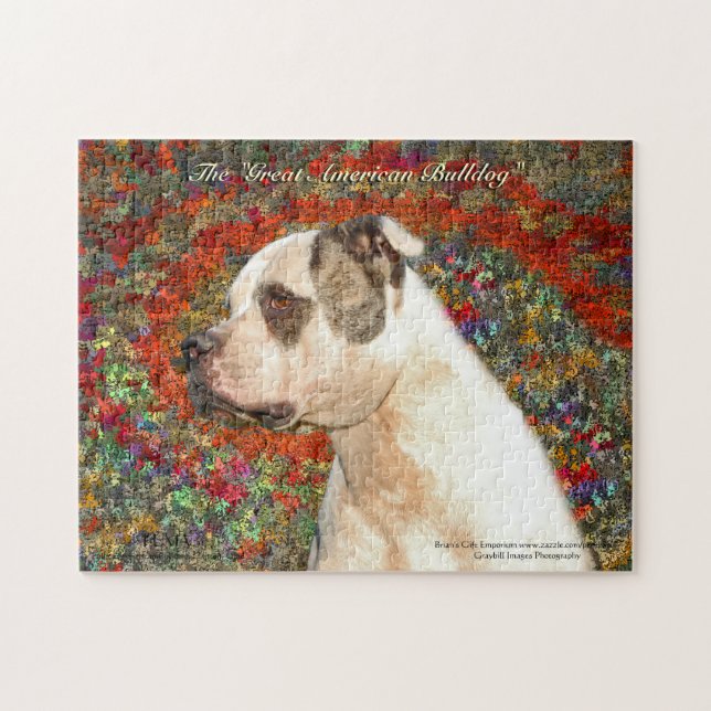 Große amerikanische Bulldogge Puzzle (Horizontal)
