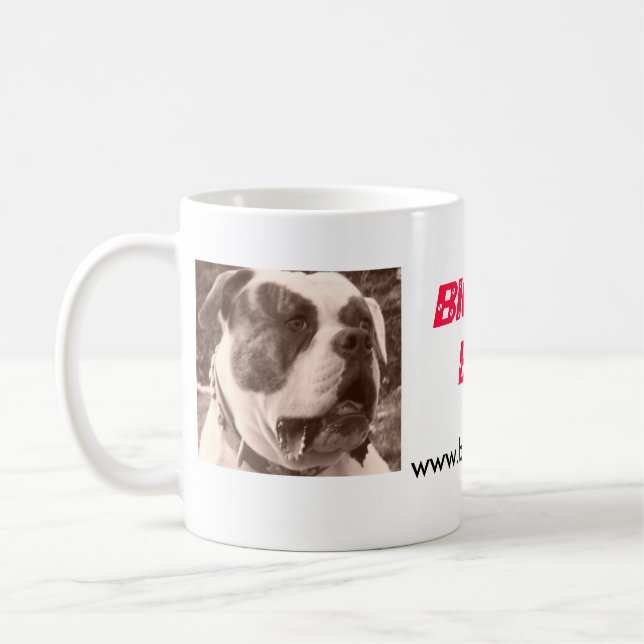 Große amerikanische Bulldoggen-Tasse Kaffeetasse (Links)