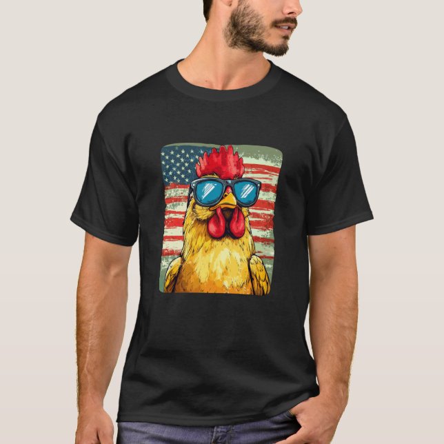 Große amerikanische Hühnerkostüm T-Shirt (Vorderseite)
