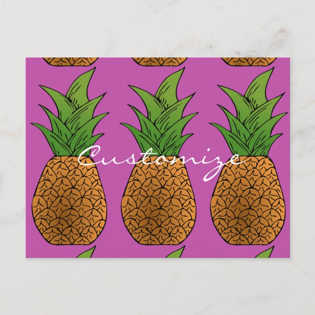 Große Ananas Thunder_Cove Postkarte (Vorderseite)
