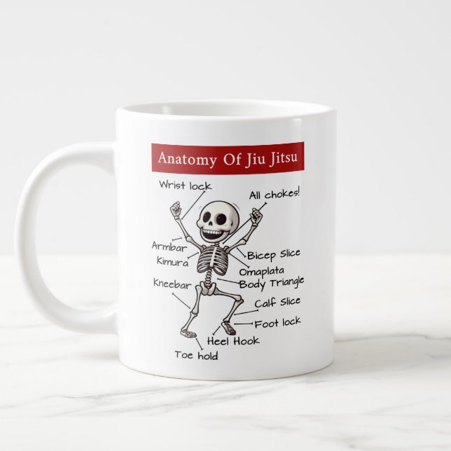 Große Anatomie von Jiu Jitsu Einsendungen Funny Jumbo-Tasse (Links)