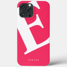 Große Anfangsphase | Moderne Typografie | Rosa Case-Mate iPhone Hülle
