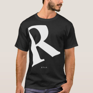 Große Anfangsphase Moderne Typografie Schwarz T-Shirt