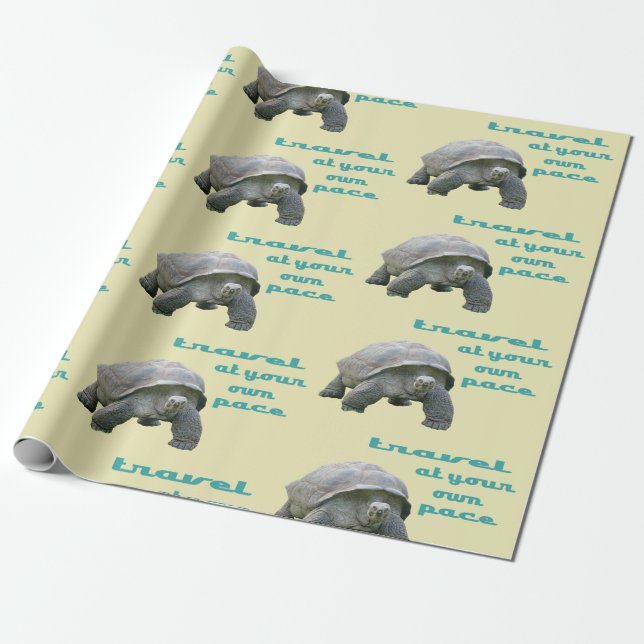 Große Aqua Realistic Tortoise Reisen Sie Ihr eigen Geschenkpapier (Ungerollt)