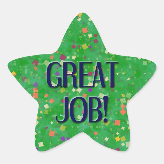 GROSSE ARBEIT Stern-Aufkleber (Vorderseite)