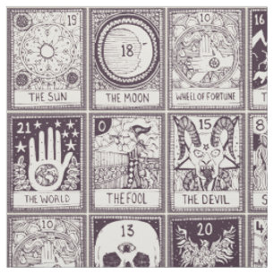 große Arkana-Tarot-Pflaume-Stoff Stoff