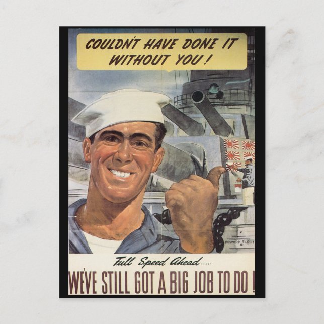 Große Aufgabe 2 des Weltkriegs Postkarte (Vorderseite)