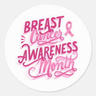 Große Aufkleber, rosa Band Runder Aufkleber