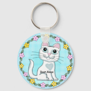 Große Augen Kitten Katze Schlüsselanhänger