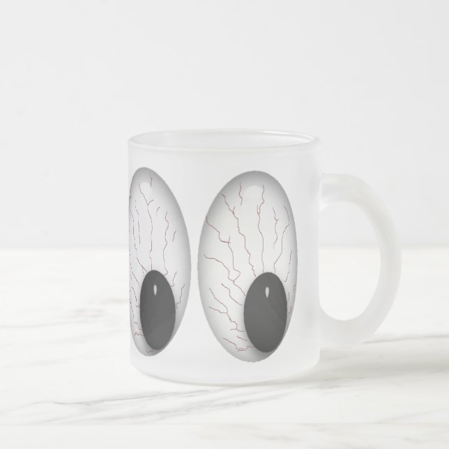 GROSSE Augen-Tasse des Spaßes Mattglastasse (Rechts)