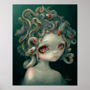 Große Augenkunst blassen Medusa KUNST-DRUCK-Pop Poster