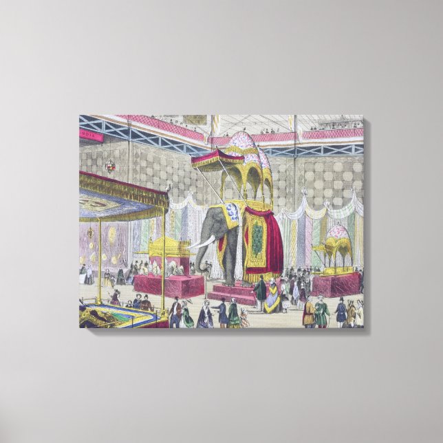 Große Ausstellung, 1851: Indische Abteilung von In Leinwanddruck (Vorderseite)