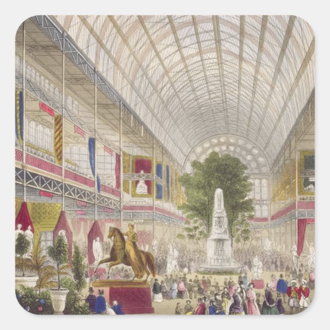 Große Ausstellung, 1851: Süd Transept, aus Inter Quadratischer Aufkleber (Vorderseite)