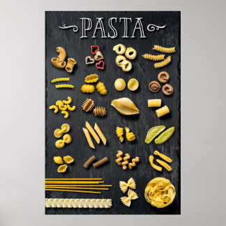 Große Auswahl an Pasta Poster