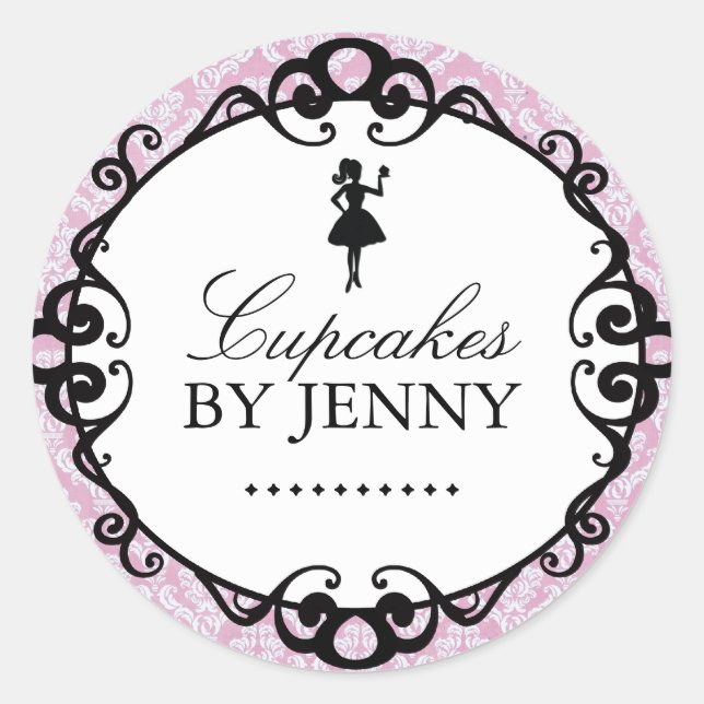 Große Bäckereiverpackungskleber Runder Aufkleber (Vorderseite)