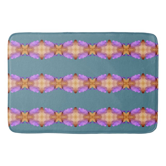 Große Badematte im gestreiften Mandala-Design (Vorderseite)