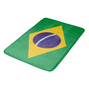 Große Badematte mit brasilianischer Flagge