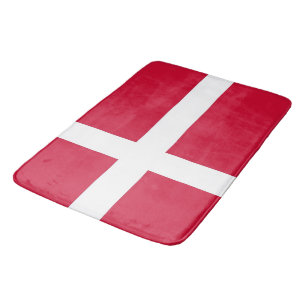 Große Badematte mit dänischer Flagge