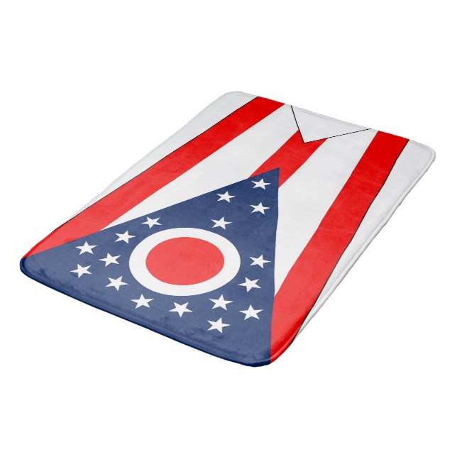 Große Badematte mit der Flagge des Ohio Staat, USA (Schrägansicht)