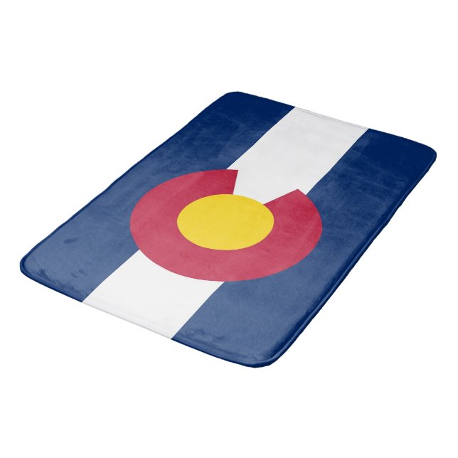 Große Badematte mit Flagge Colorado, USA (Schrägansicht)