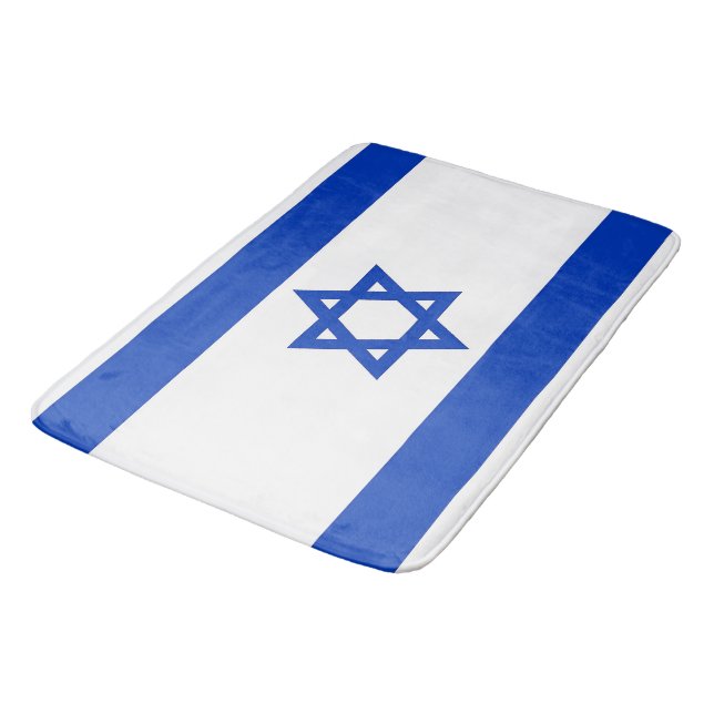 Große Badematte mit Flagge Israels (Schrägansicht)