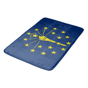 Große Badematte mit Flagge von Indiana, USA
