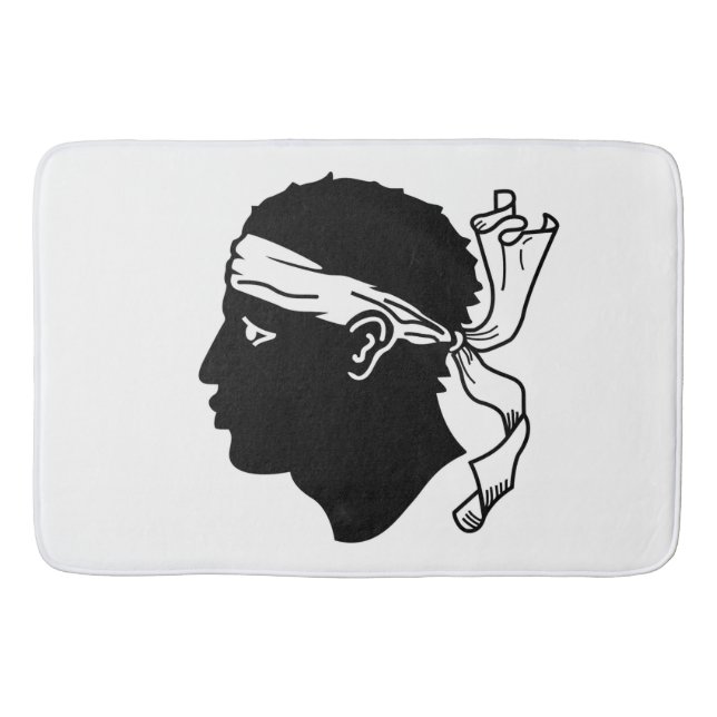 Große Badematte mit Flagge von Korsika (Vorderseite)