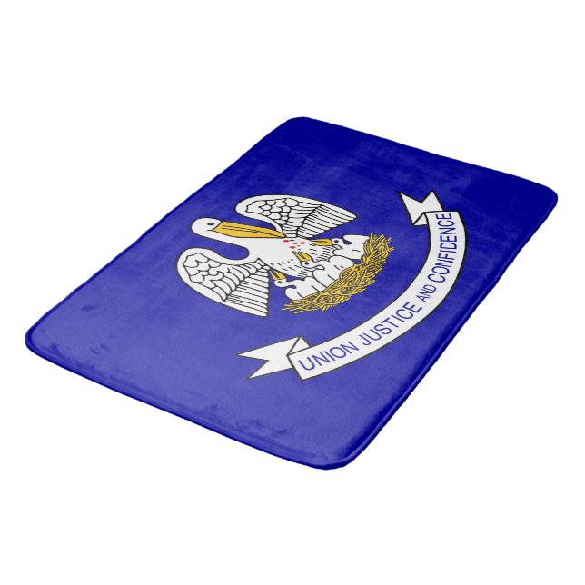 Große Badematte mit Flagge von Louisiana, USA (Schrägansicht)